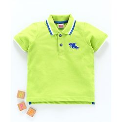 Babyhug Half Sleeves Tee Shark Placement Print - Green