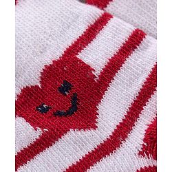 Cute Walk by Babyhug Anti Bacterial Ankle Length Socks Pack of 2 - Red White