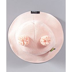 Babyhug Knitted Summer Cap Pink - Circumference 27 cm