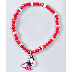 Babyhug Bracelets with Attached Butterfly - Red