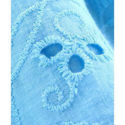 Babyhug Mid Thigh Length Skirt with Lining - Blue