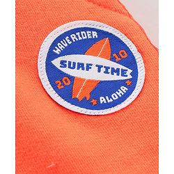 Babyhug Shorts Surf Time Placement Print - Orange