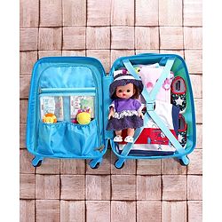 Babyhug Kid's Expandable Trolley Bag Ball Print Green - 18 Inches| Shock Resistant| Telescopic Handle| Water Resistant| Easy Zipper Closure| Durable Wheels