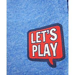 Babyhug Shorts With Drawstring Let's Play Print - Blue