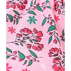 Babyhug Singlet Sleeves Jumpsuit Floral Print - Pink