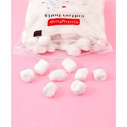 Babyhug 100% Pure Cotton Balls Soft & Gentle for Baby Care 140 Pieces (100g) | Highly Absorbent | Baby Care | First-Aid | Makeup
