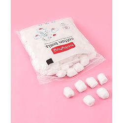 Babyhug 100% Pure Cotton Balls Soft & Gentle for Baby Care 140 Pieces (100g) | Highly Absorbent | Baby Care | First-Aid | Makeup