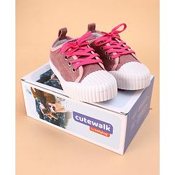Cute Walk by Babyhug Lace Up Casual Shoes - Pink