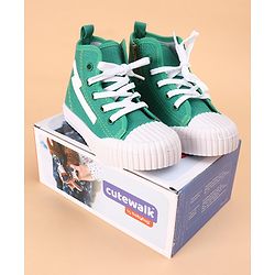 Cute Walk by Babyhug Casual Lace-up Shoes - Green