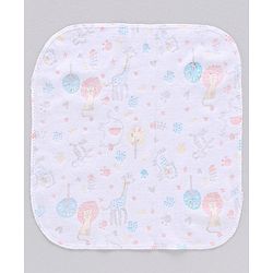 Babyhug 100%Cotton Clothing Gift Set Lion Print Pack of 9 - White Yellow