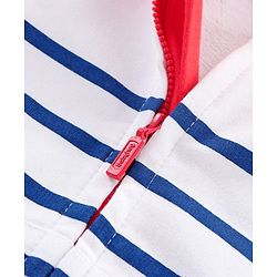 Babyhug Full Sleeves Hooded Striped Sweatshirt - Red