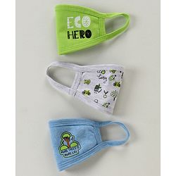 Babyhug 4 to 6 Years Washable & Reusable Knit Face Mask - Pack of 3