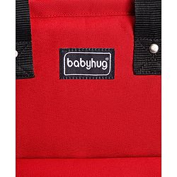 Babyhug Multifunctional Backpack Style Diaper Bag - Red and White