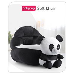 Babyhug Panda Shaped Soft Seat - Black And White