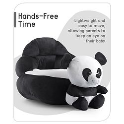Babyhug Panda Shaped Soft Seat - Black And White