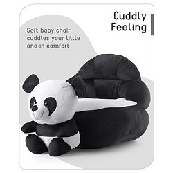 Babyhug Panda Shaped Soft Seat - Black And White