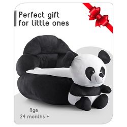 Babyhug Panda Shaped Soft Seat - Black And White