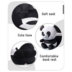Babyhug Panda Shaped Soft Seat - Black And White