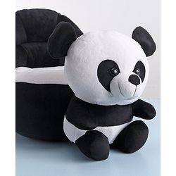 Babyhug Panda Shaped Soft Seat - Black And White