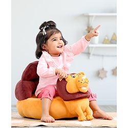 Babyhug Lion Shaped Soft Seat - (Color May Vary)