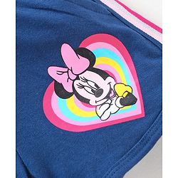 Babyhug Mid Thigh Length Shorts Minnie Mouse Print - Blue