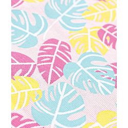 Babyhug Singlet Sleeves Top Leaf Print - Pink