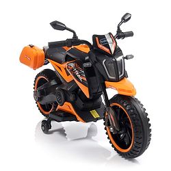 Babyhug KTM Battery Operated Ride On Bike With Music & Lights - Orange| With Music & Lights| Pre-loaded Music with USB & AUX| Easy to Assemble| Comfortable Seat| Easy to Operate| Rechargeable Battery