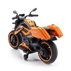 Babyhug KTM Battery Operated Ride On Bike With Music & Lights - Orange| With Music & Lights| Pre-loaded Music with USB & AUX| Easy to Assemble| Comfortable Seat| Easy to Operate| Rechargeable Battery