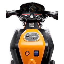 Babyhug KTM Battery Operated Ride On Bike With Music & Lights - Orange| With Music & Lights| Pre-loaded Music with USB & AUX| Easy to Assemble| Comfortable Seat| Easy to Operate| Rechargeable Battery