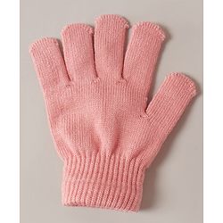 Babyhug Woollen Cap Gloves and Muffler Set Pink - Diameter 11 cm