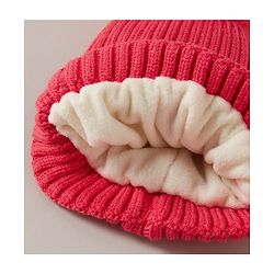 Babyhug Woolen Cap Pom Pom Design Red - Diameter 12 cm