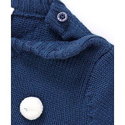 Babyhug Full Sleeves Pullover Sweater Bear Print - Navy