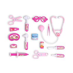 Babyhug Junior Doctor Play Set 15 Pieces - Pink | Pretend Care & Social Play | Inspires Empathy &  Imaginative Role-Play | BIS Certified