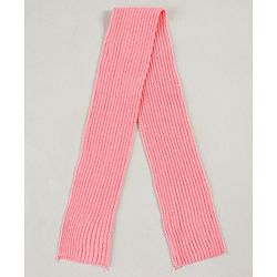 Babyhug Woollen Cap with Scarf Peach - Diameter 11 cm