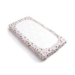 Babyhug Premium 100% Cotton Fitted Crib Sheet Sports Print Regular - White