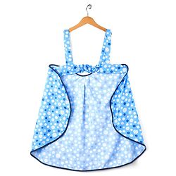 Babyhug 100% Cotton Feeding Pillow with Nursing Cape Polka Dots - Blue