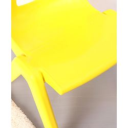 Babyhug Kids Plastic School Study Chair - Yellow