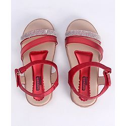 Cute Walk by Babyhug Sandals With Studded Band - Red