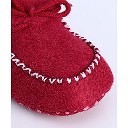 Cute Walk by Babyhug Shoes Style Booties - Red