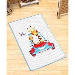 Babyhug Multipurpose Air Filled Waterproof Mat Animal Print - White