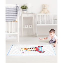 Babyhug Multipurpose Air Filled Waterproof Mat Animal Print - White