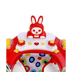 Babyhug Rabit Walker cum Rocker With Parental Push Handle - Red (Seat Print & Color May Vary)