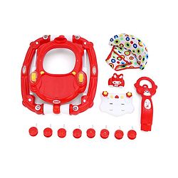Babyhug Rabit Walker cum Rocker With Parental Push Handle - Red (Seat Print & Color May Vary)