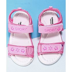 Cute Walk by Babyhug Sandals Floral Print - Pink Purple