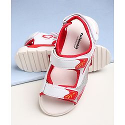 Cute Walk by Babyhug Sandals - Red White