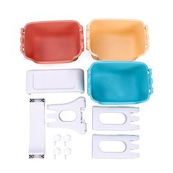 Babyhug 3 Layer Multipurpose Storage Rack - Sky Blue Yellow Red