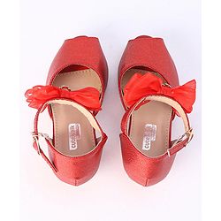 Cute Walk by Babyhug Peeptoes Sandals - Red