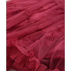 Babyhug Knee Length Party Wear Skirt Solid Color - Maroon