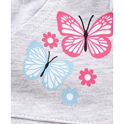 Babyhug Mid Thigh Skirt Butterfly Print - Grey