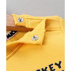 Babyhug Full Sleeves Sweatshirt Mickey Graphics - Yellow